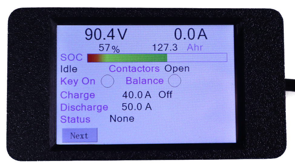 VVBMS LCD Main Screen